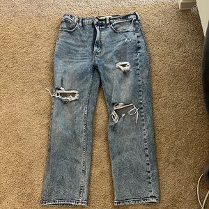 Abercrombie ankle straight high rise jeans